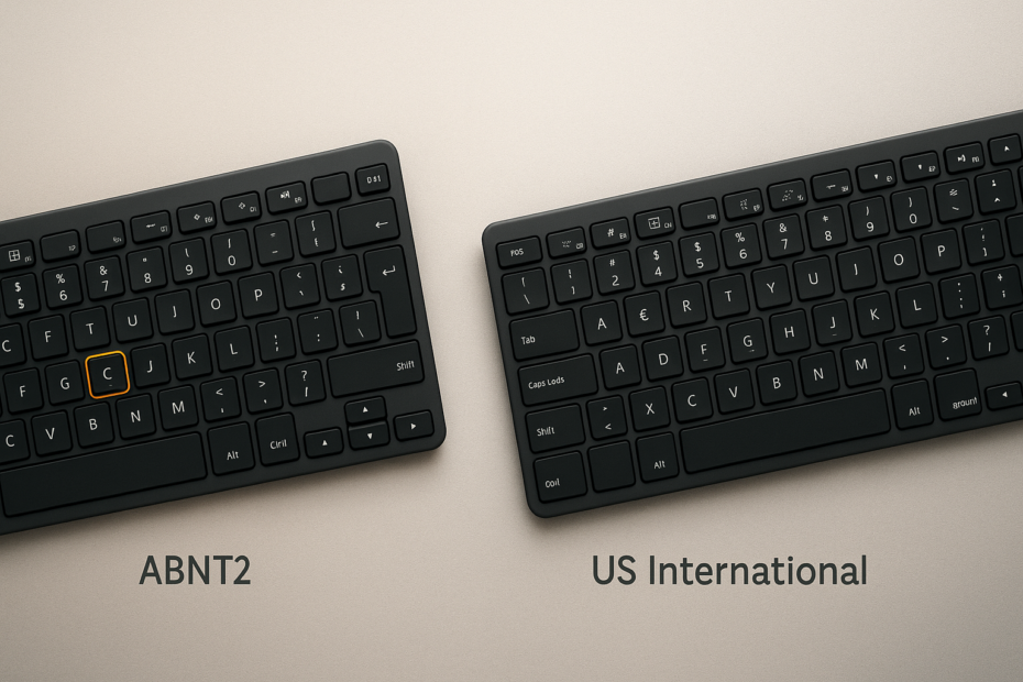 Teclado ABNT vs US Internacional: qual escolher?