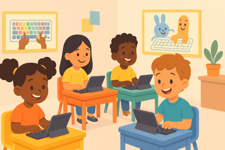 Digitação para crianças: ensinar brincando