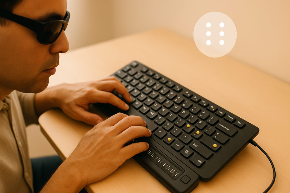 Digitação acessível para pessoas com deficiência visual