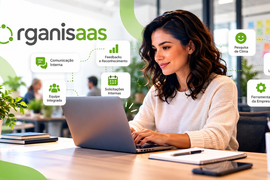 Organisaas: plataforma de gestão empresarial com comunicação interna, feedbacks, pesquisa de clima e ferramentas para equipes em um ambiente de trabalho moderno.